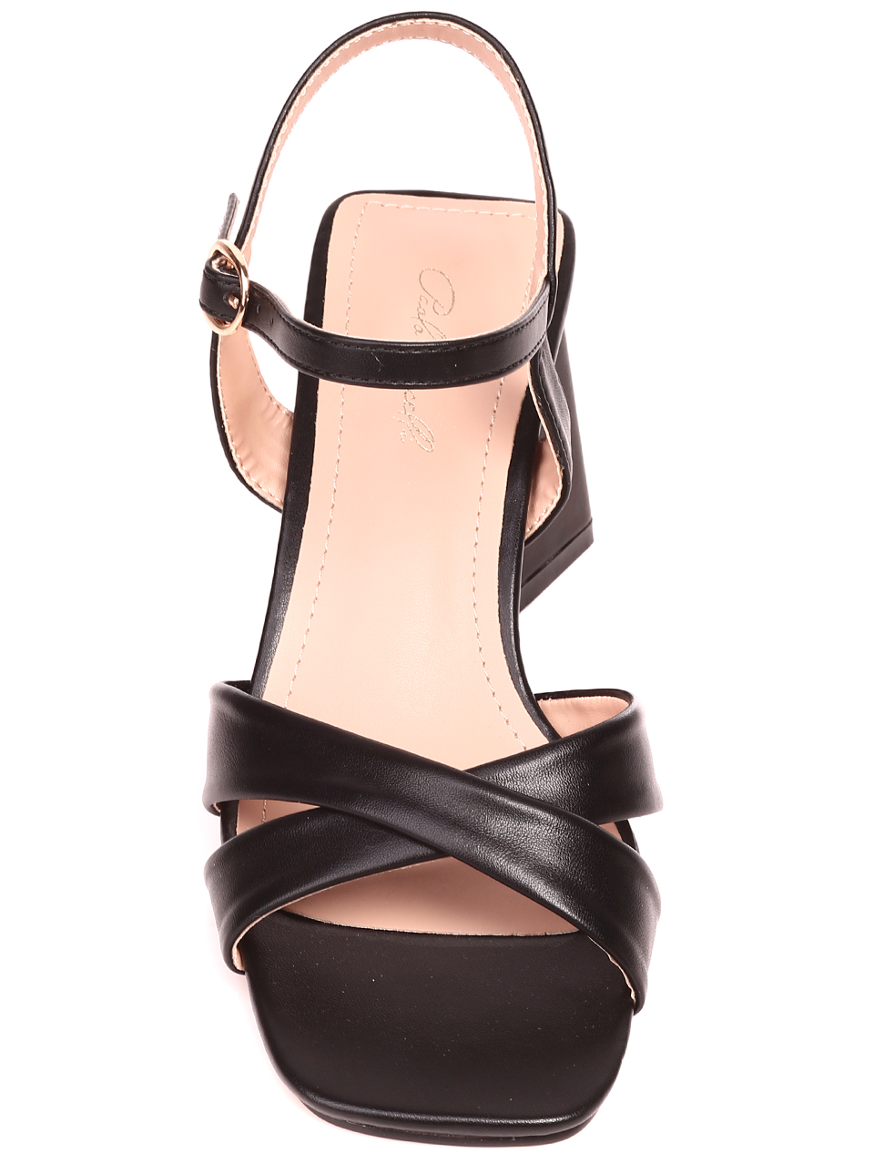 Елегантни дамски сандали на ток в черно 4M-23039 black
