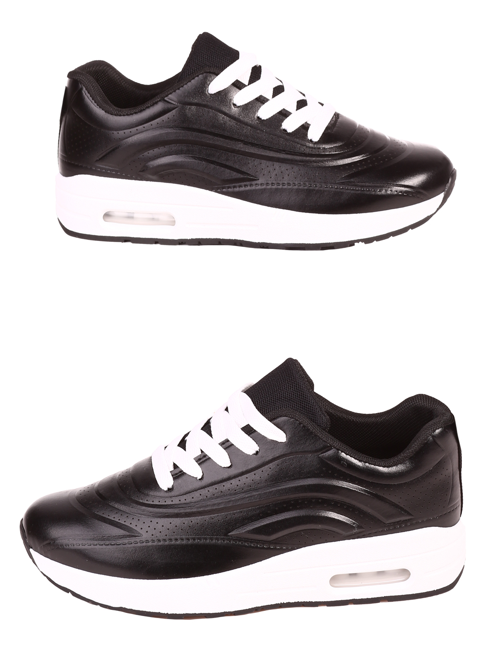 Ежедневни дамски комфортни обувки в черно 3U-23045 black