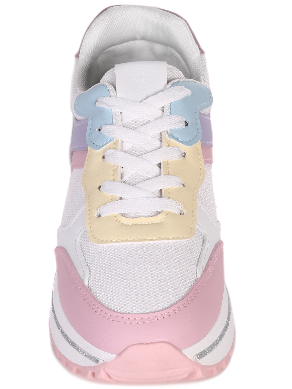 Ежедневни дамски комфортни обувки в бяло и розово 3U-23062 white/pink/purple