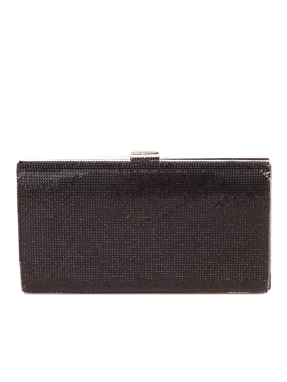 Официална дамска чанта-клъч с декоративни камъни 9AG-23227 black