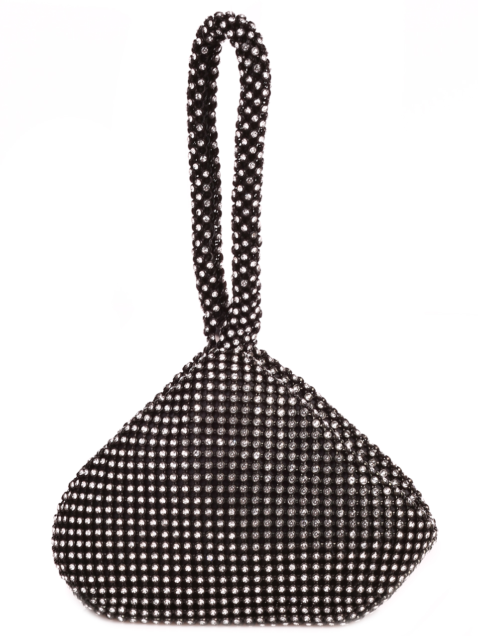 Официална малка чанта с декоративни камъни 9AG-23230 black