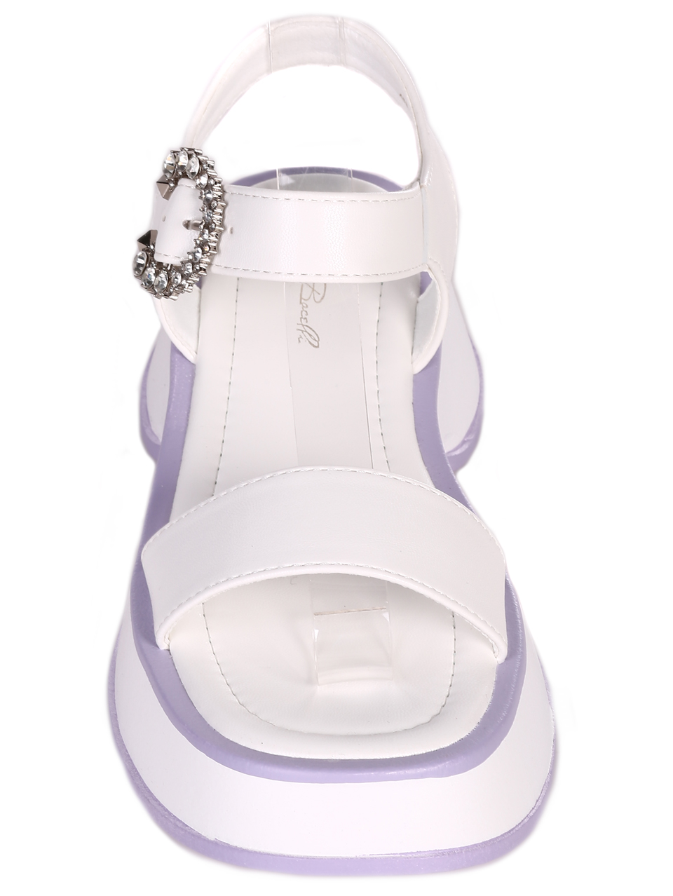 Ежедневни дамски сандали в бяло 4H-23106 white/purple