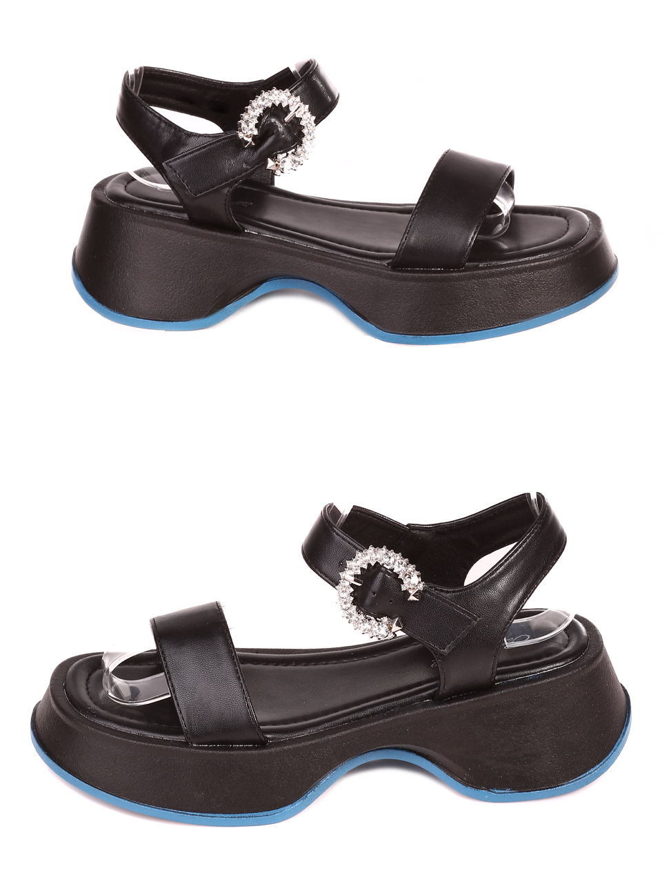 Ежедневни дамски сандали в черно 4H-23106 black/navy