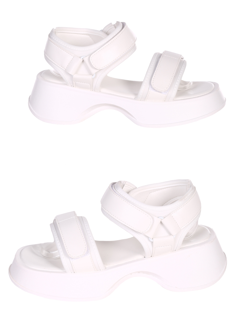 Ежедневни дамски комфортни сандали на платформа 4H-23107 white