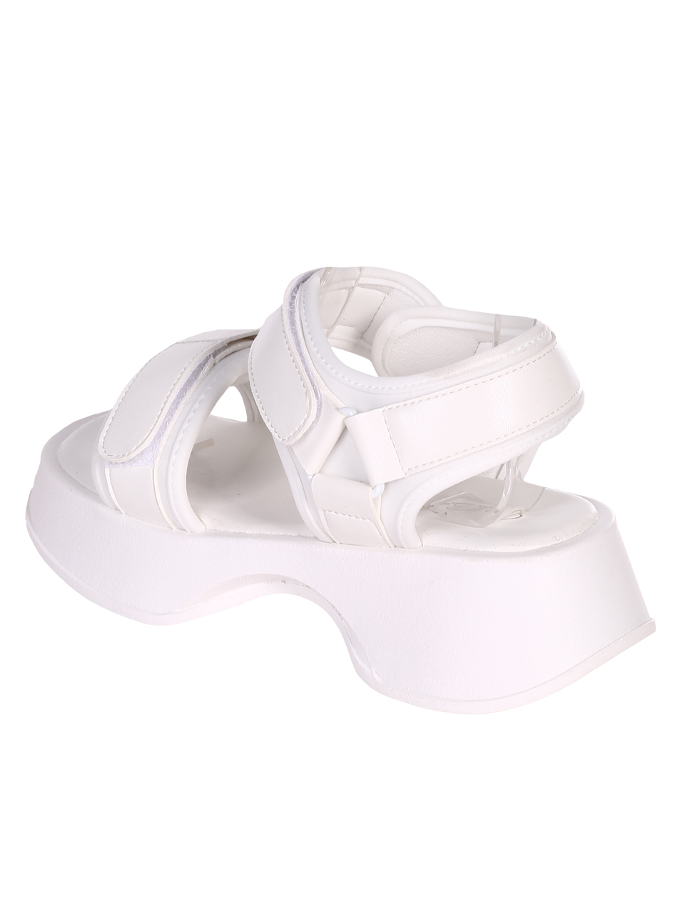 Ежедневни дамски комфортни сандали на платформа 4H-23107 white