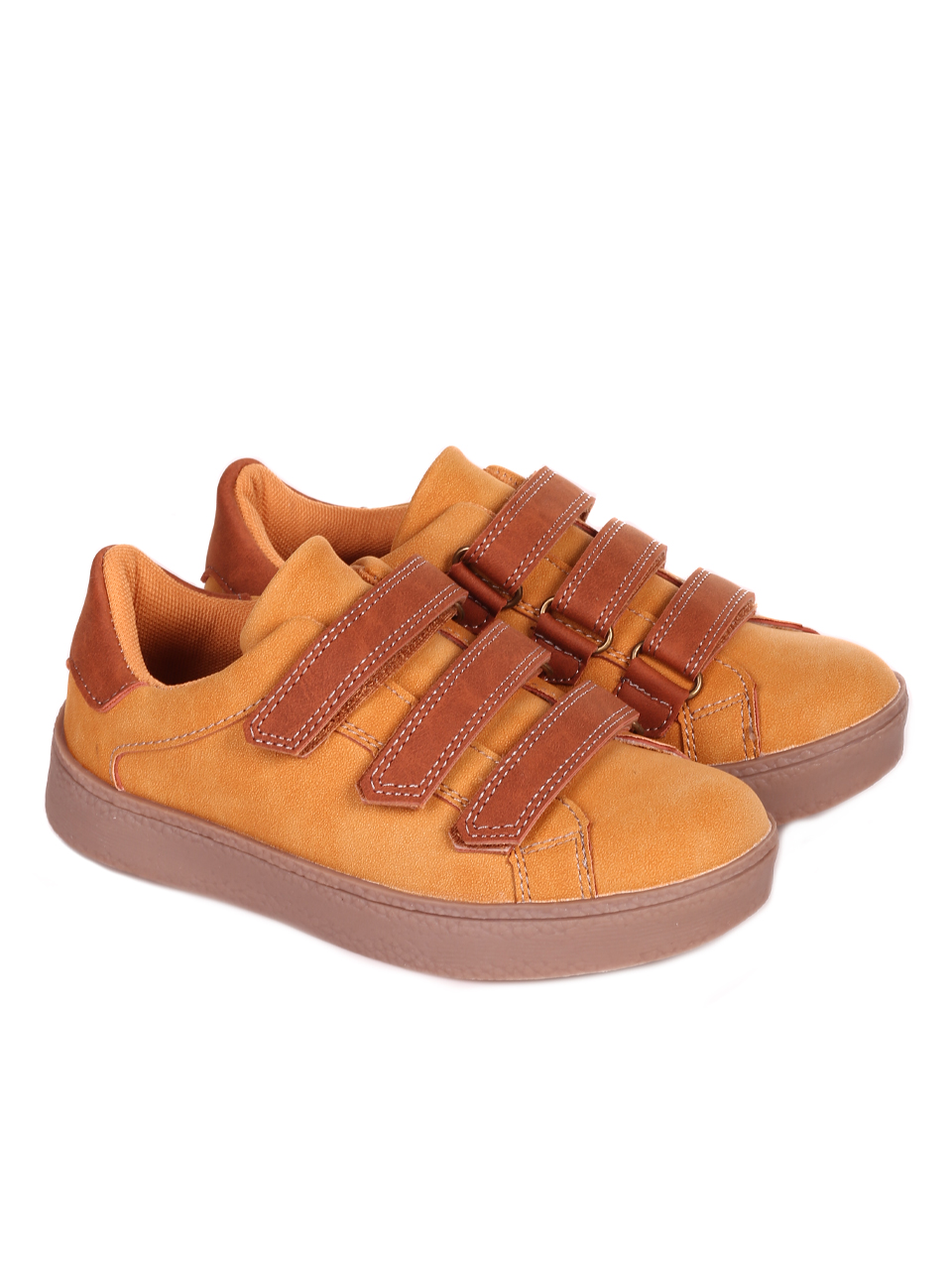 Комфортни детски обувки в кафяво 513-019 camel