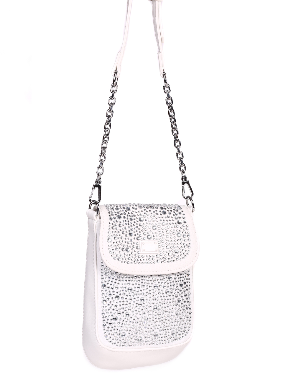 Малка чанта с декоративни камъни 9Q-23079 white
