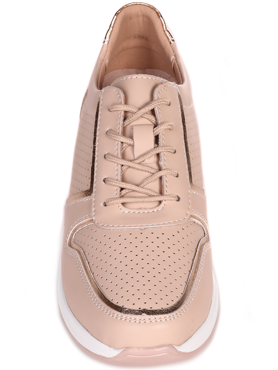 Ежедневни дамски обувки от велур и естествена кожа 3AF-23194 beige