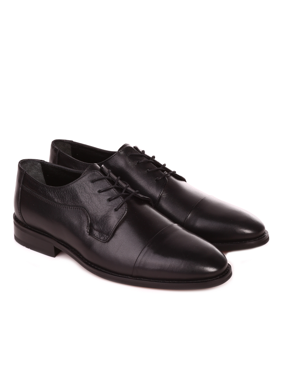 Елегантни мъжки обувки от естествена кожа 7AT-23312 black
