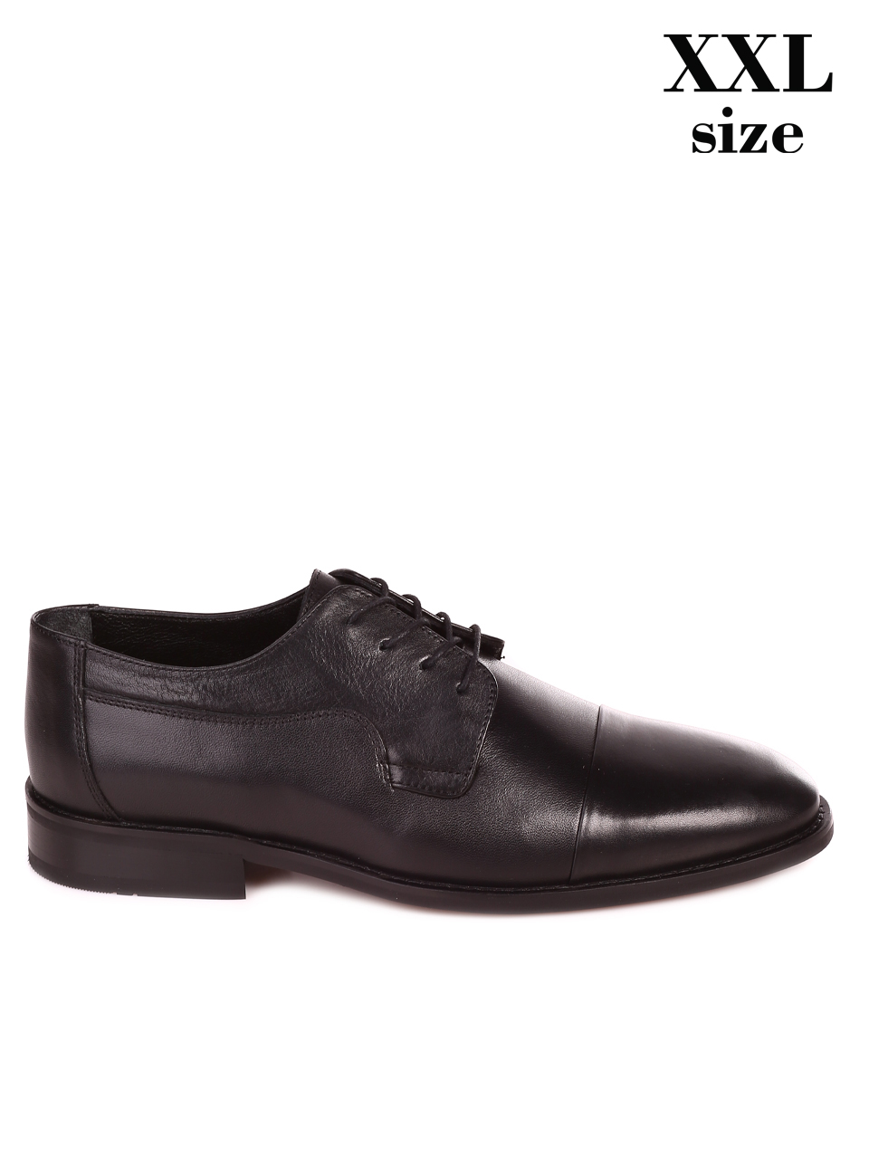 Елегантни мъжки обувки от естествена кожа 7AT-23312 black MAX
