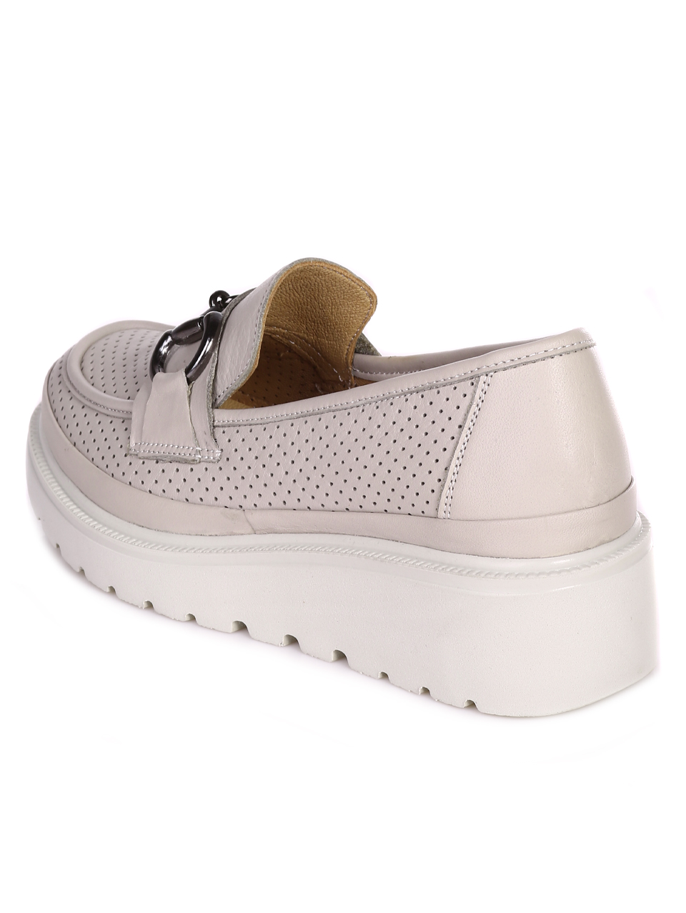 Еженевни дамски комфортни обувки от естествена кожа 3AT-23297 grey