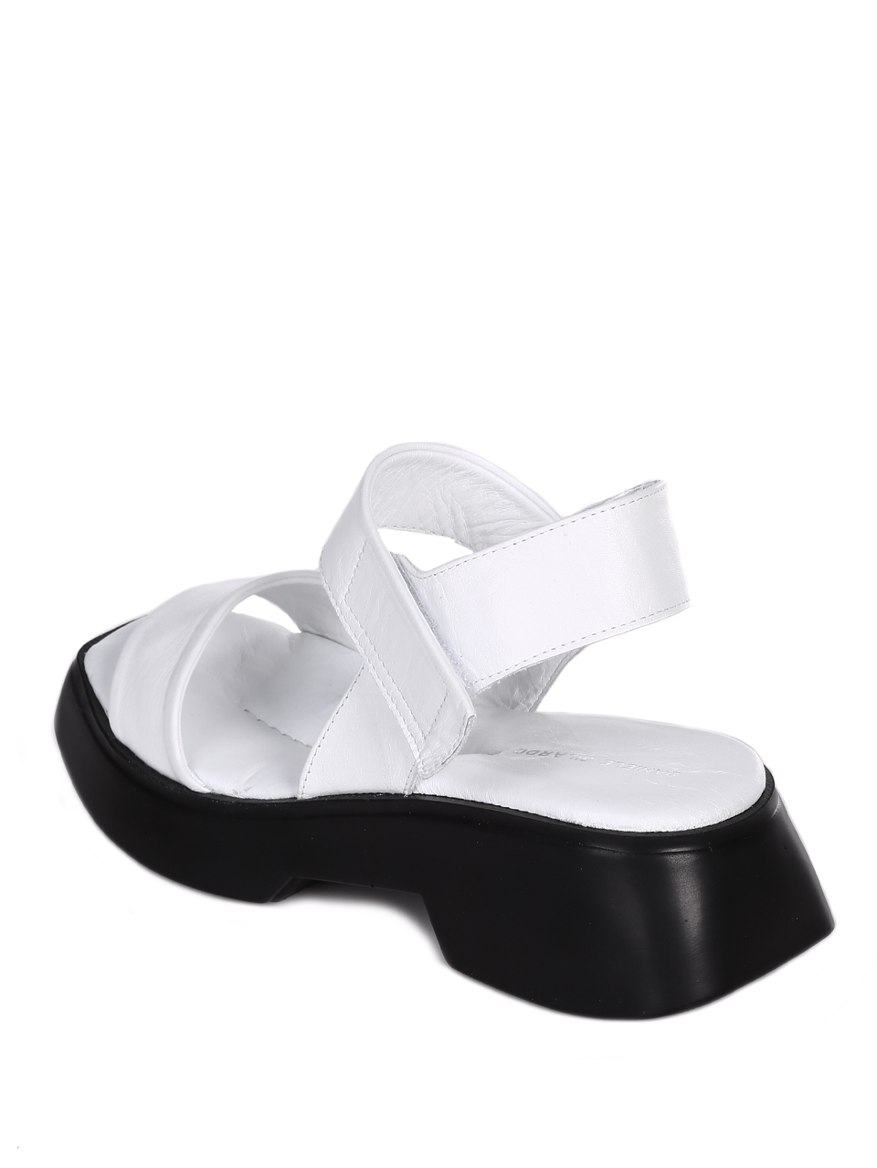 Ежедневни дамски сандали на платформа от естествена кожа 4AT-23285 white