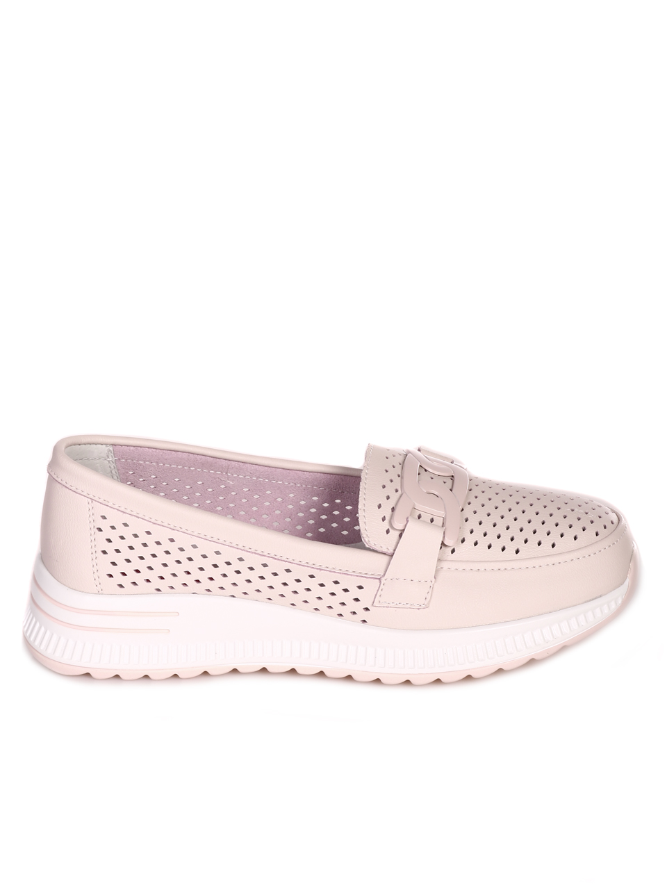 Ежедневни дамски комфортни обувки от естествена кожа 3AF-23144 pink