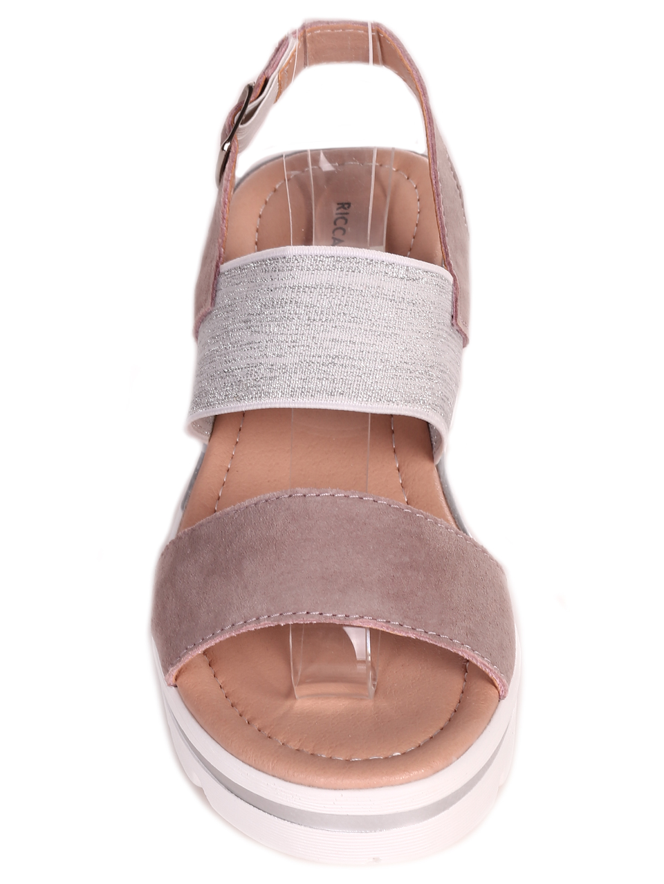 Ежедневни дамски сандали на платформа в сиво 4AF-23155 grey