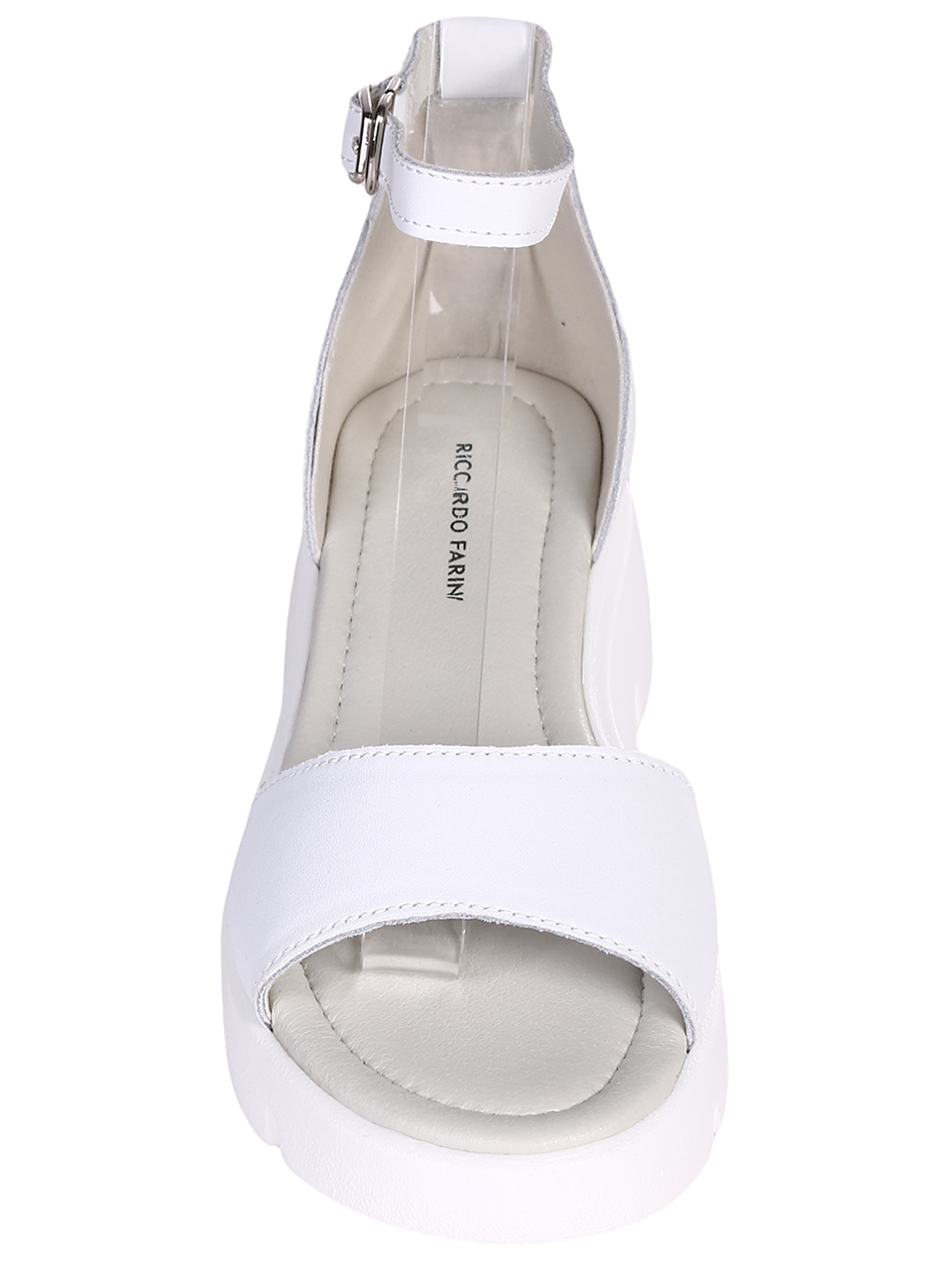 Ежедневни дамски сандали от естествена кожа в бяло 4AF-23164 white