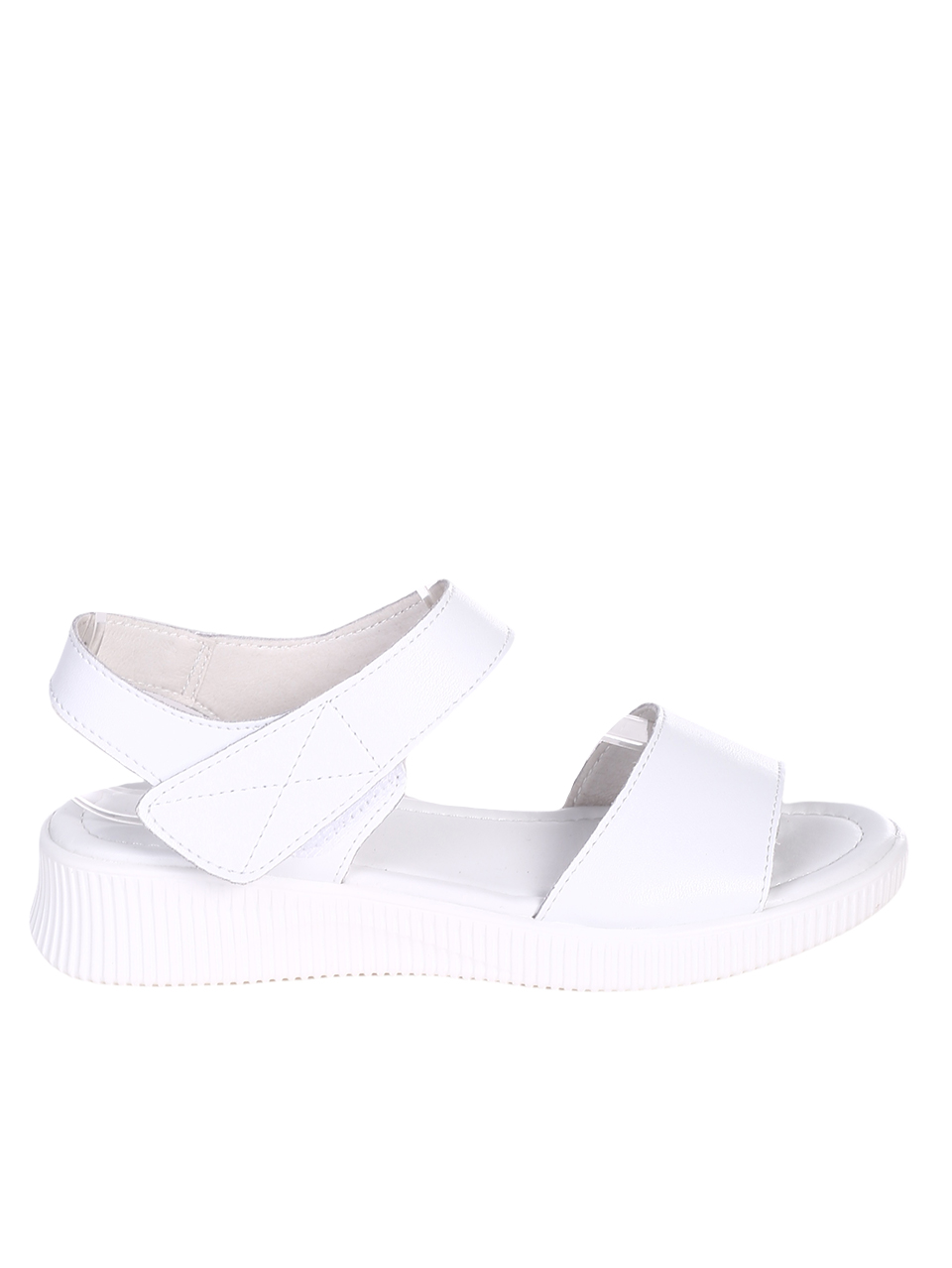 Ежедневни дамски сандали от естествена кожа в бяло 4AF-23168 white