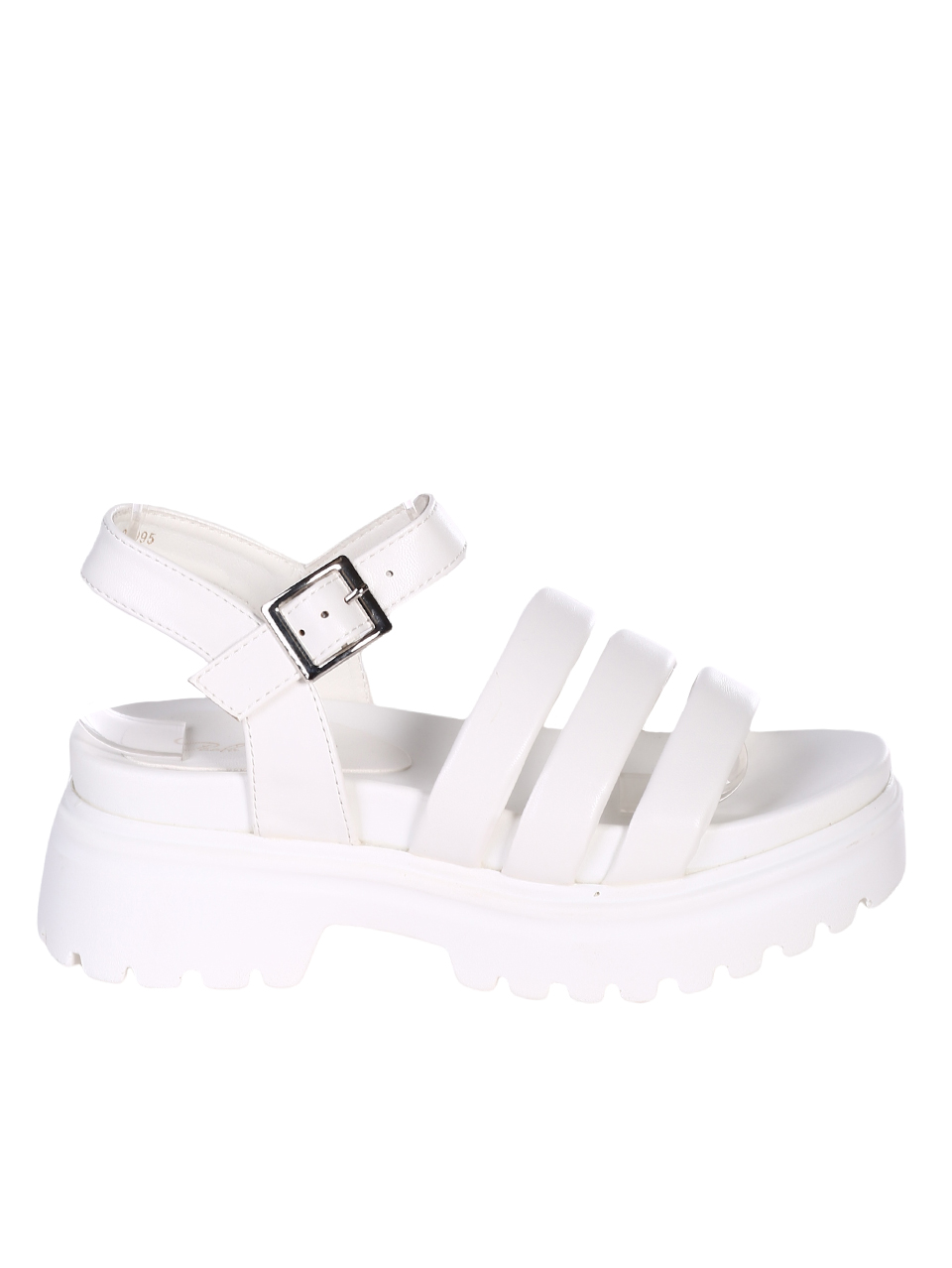 Ежедневни дамски сандали на платформа в бяло 4H-23095 white