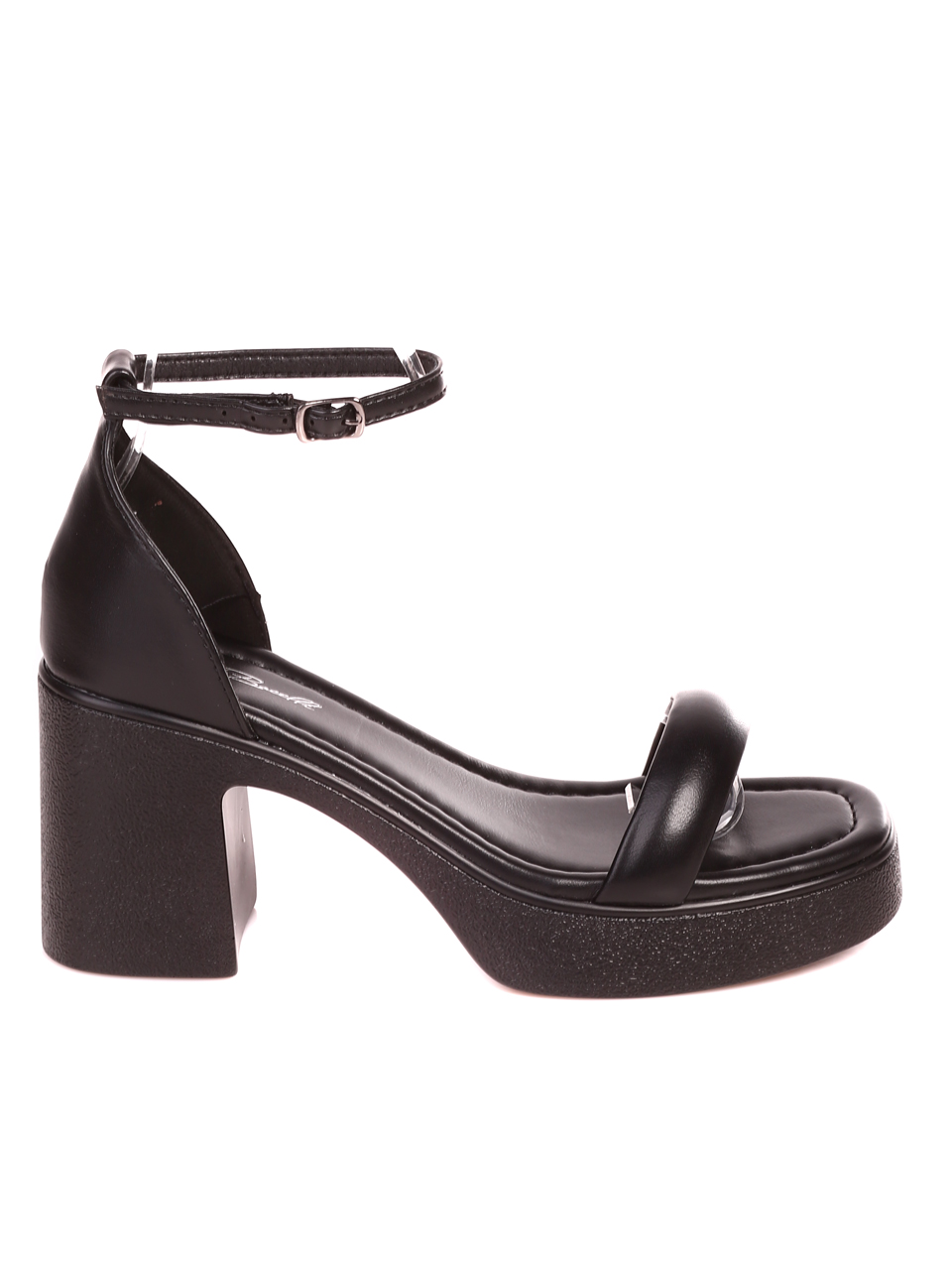 Елегантни дамски сандали на ток в черно 4H-23097 black