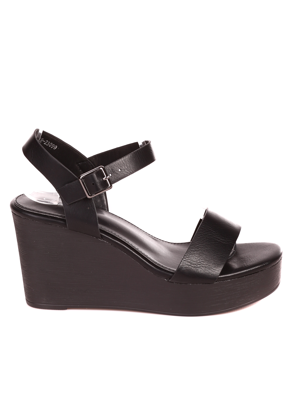 Ежедневни дамски сандали на платформа в черно 4H-23099 black