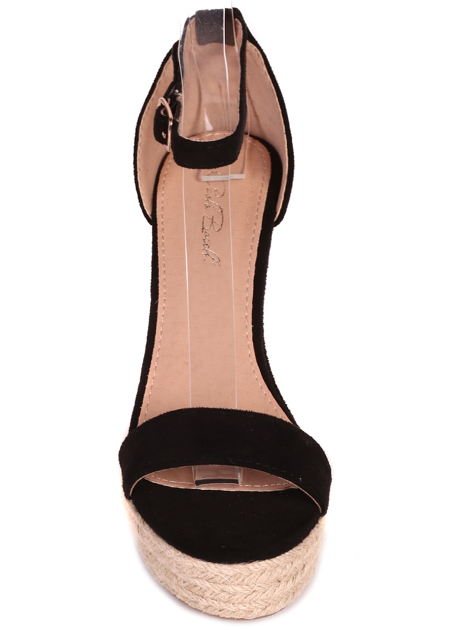 Елегантни дамски сандали на платформа в черно 4U-23264 black