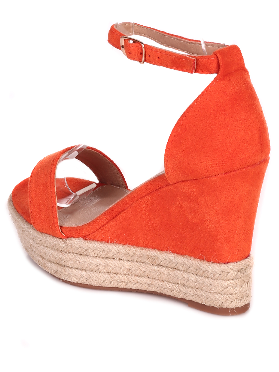 Елегантни дамски сандали на платформа в оранжево 4U-23264 orange