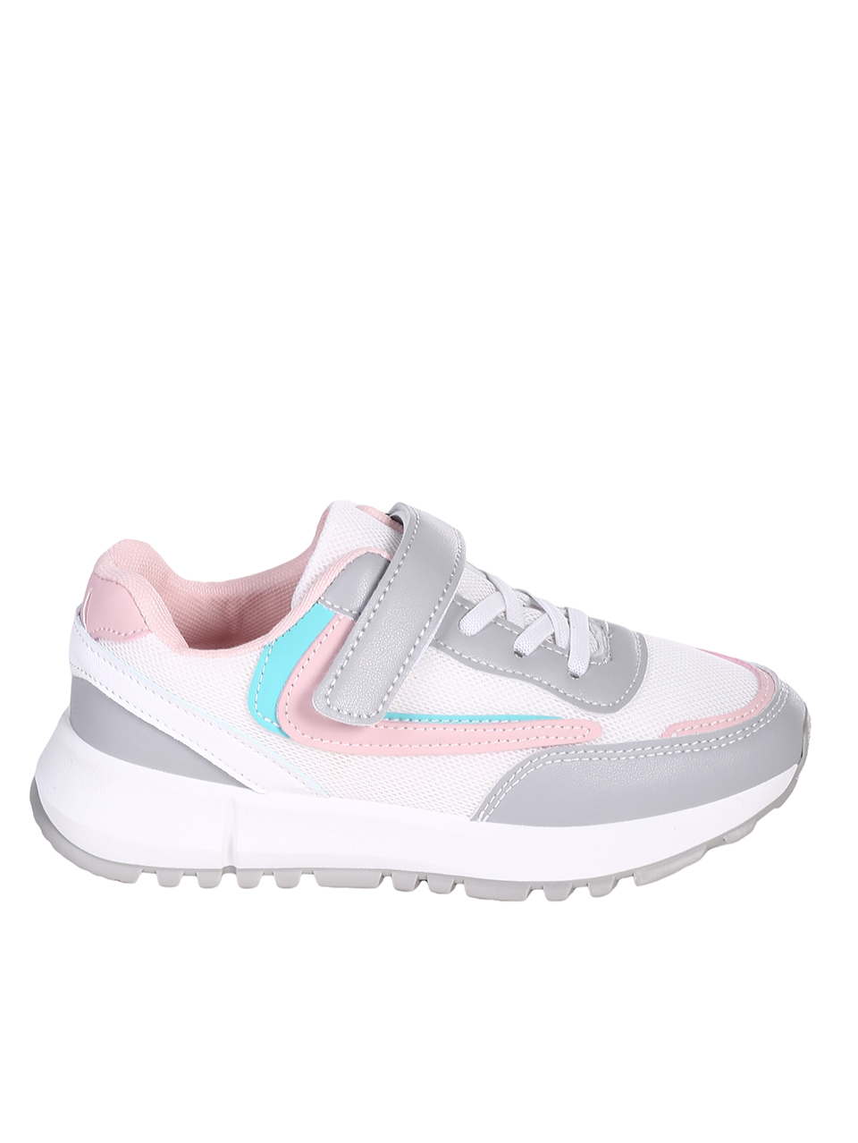 Ежедневни детски комфортни обувки 18U-23236 white/pink/grey
