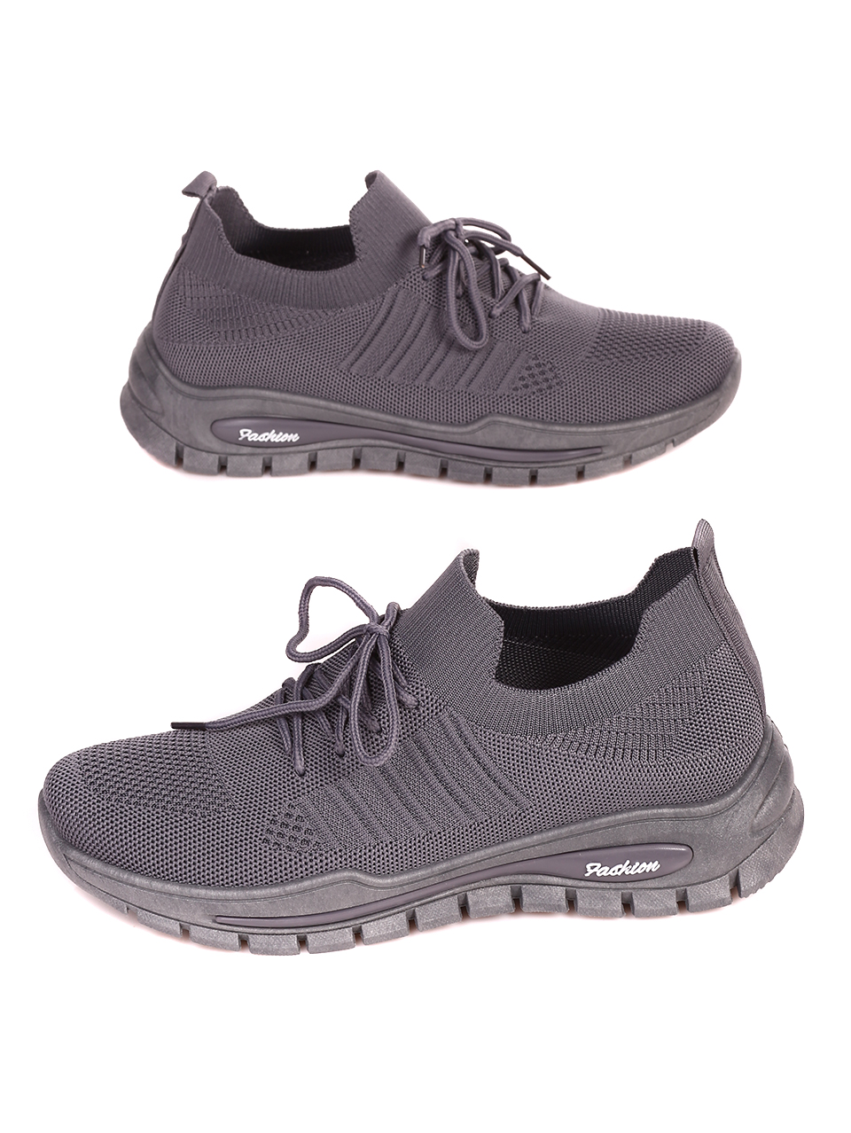 Ежедневни мъжки комфортни обувки в сиво 7U-23215 grey