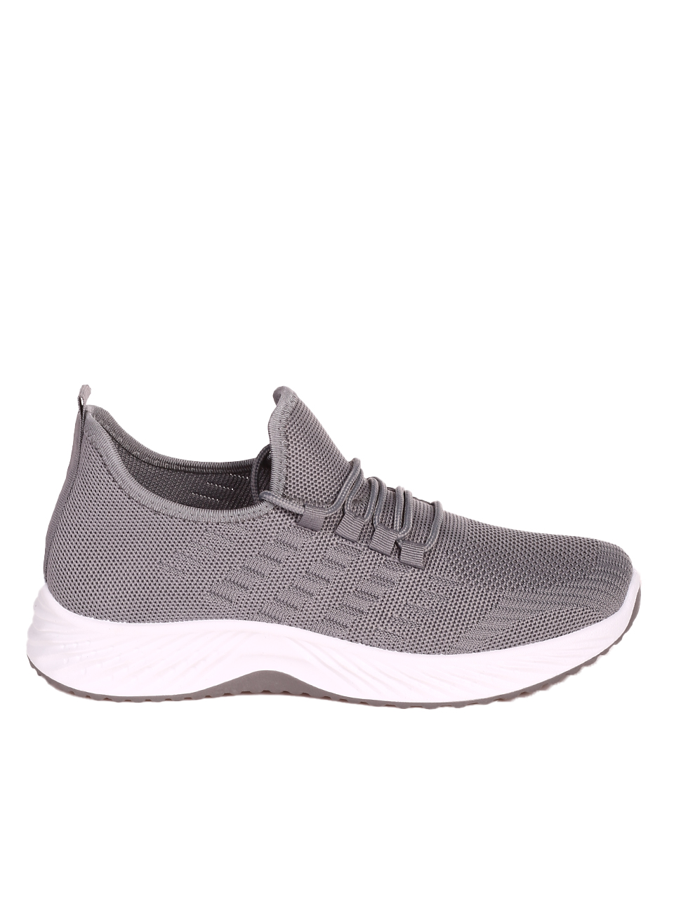 Ежедневни мъжки комфортни обувки в сиво 7U-23216 grey