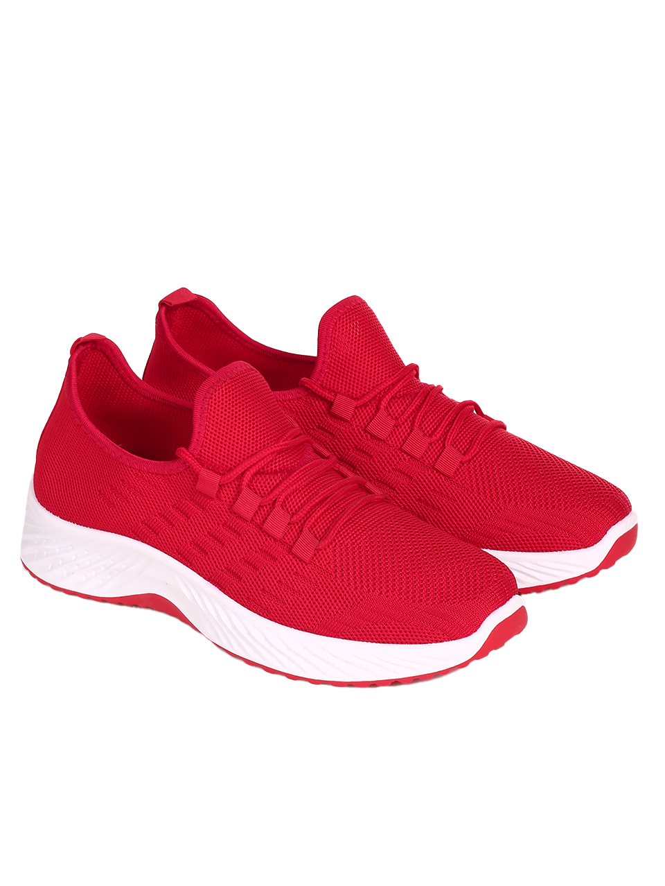 Ежедневни мъжки комфортни обувки в червено 7U-23216 red