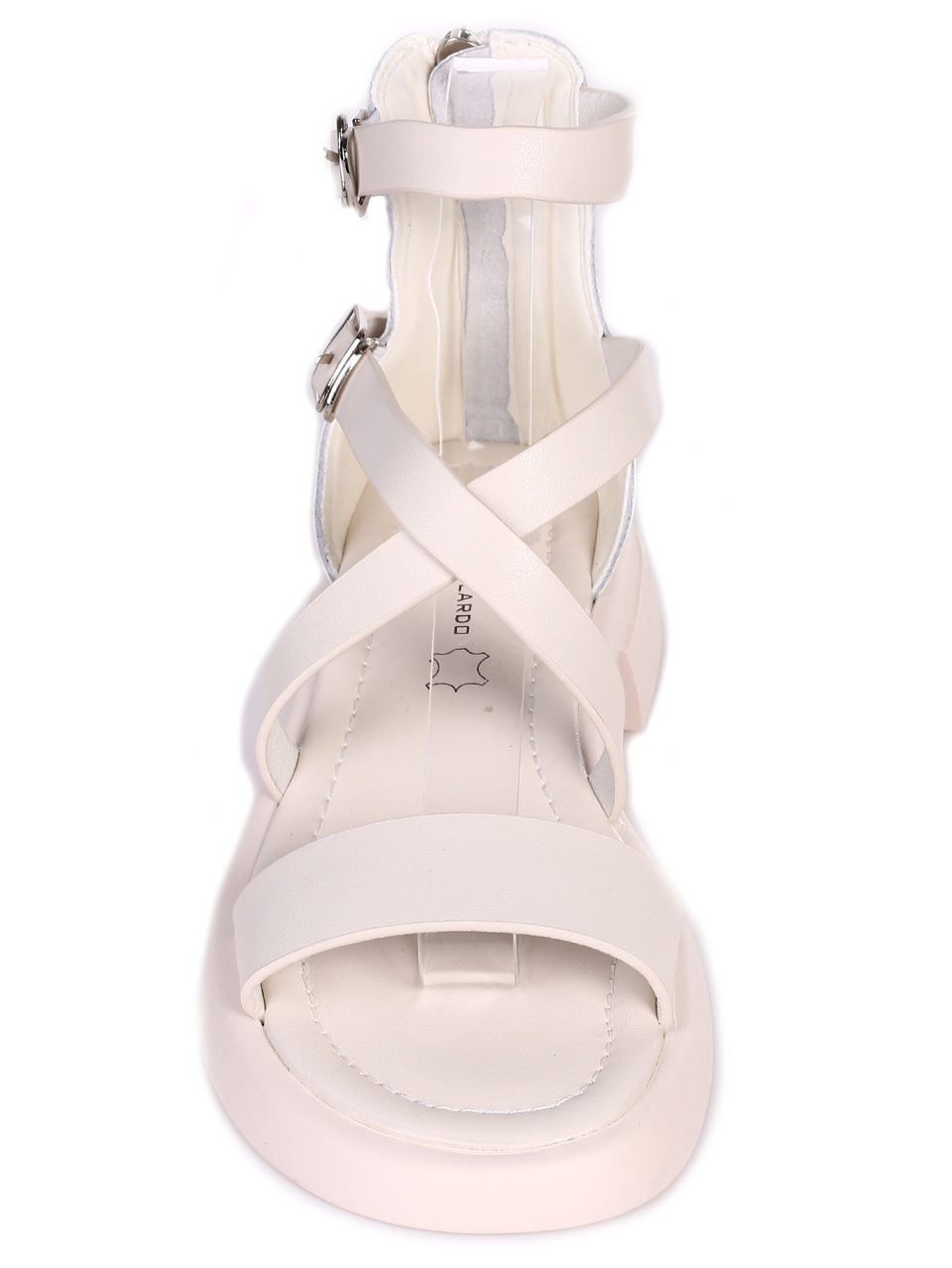 Ежедневни дамски сандали от естествена кожа 4AF-23202 off white