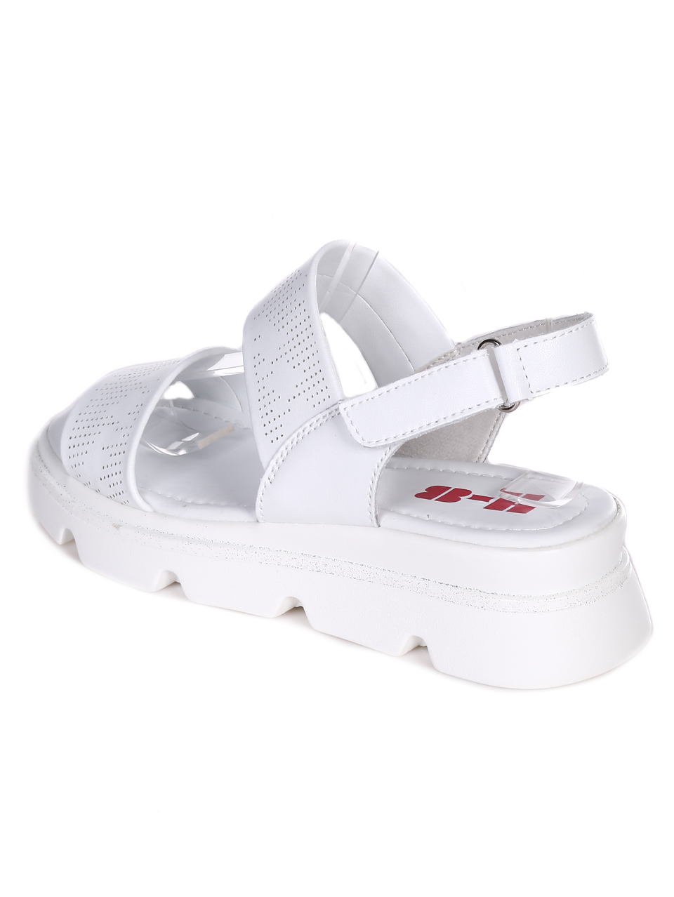Eжедневни дамски сандали на платформа от естествена кожа 4AF-23142 white