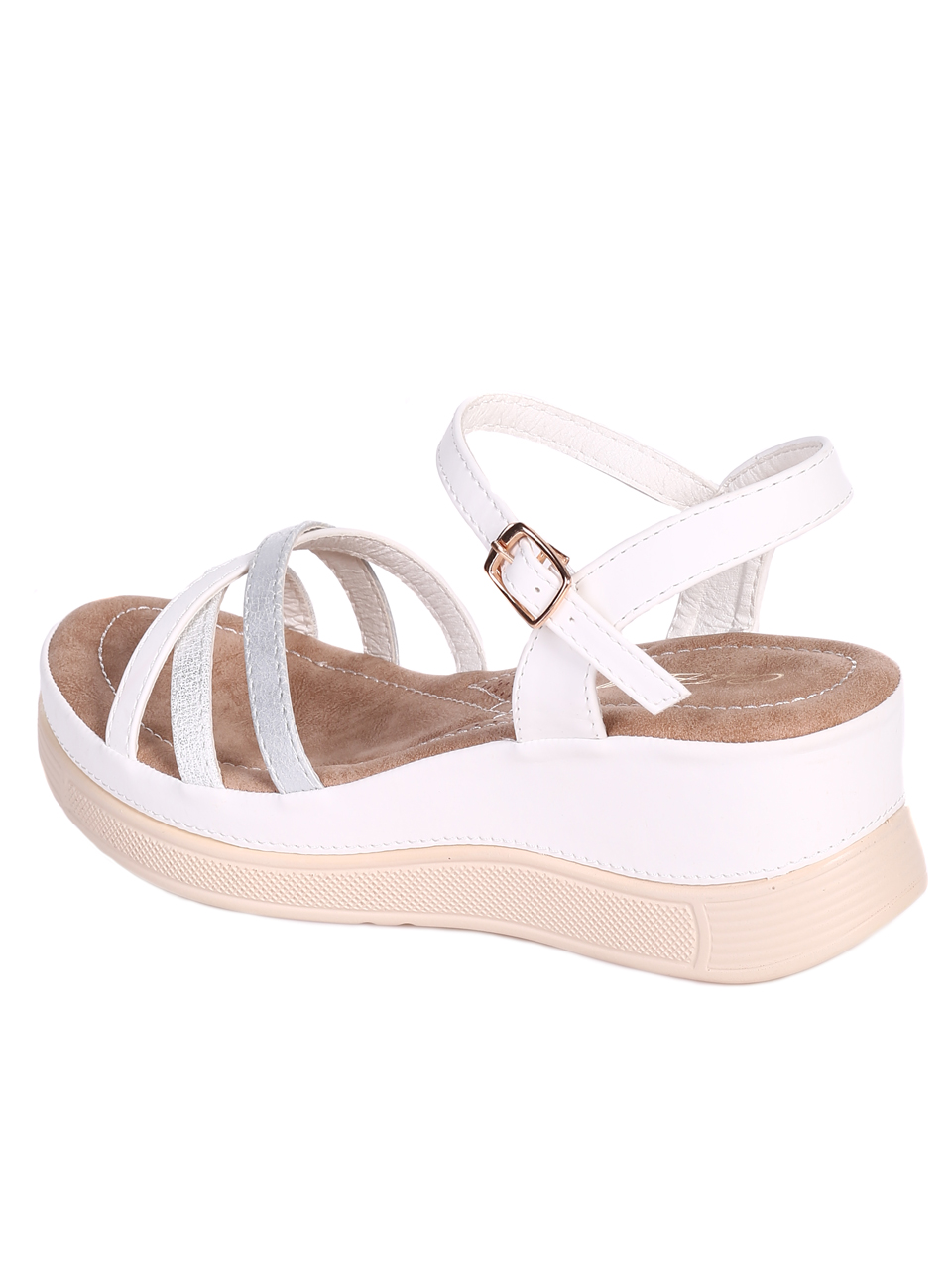 Ежедневни дамски сандали на платформа 4H-23114 white (22237)