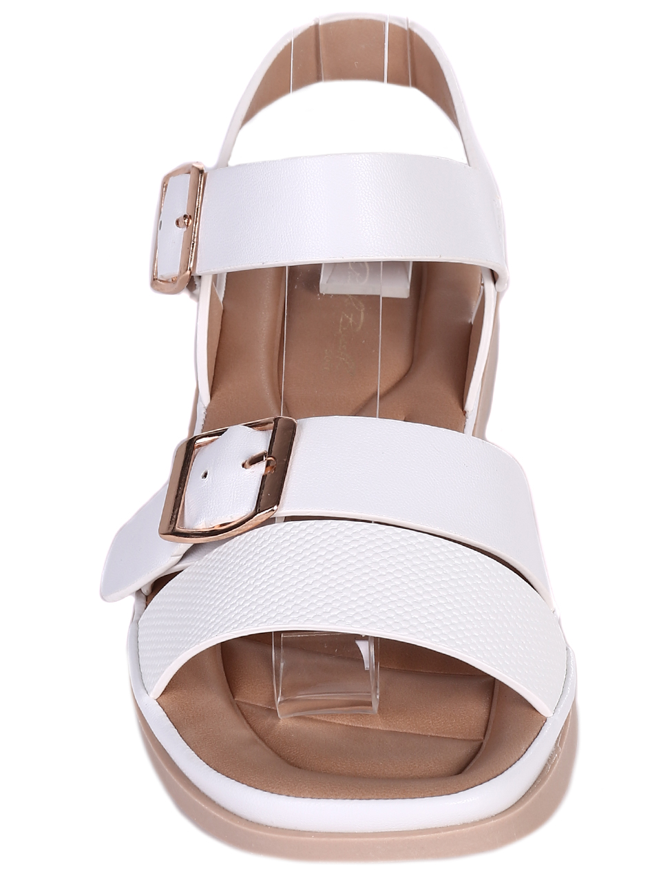 Ежедневни дамски равни сандали в бяло 4H-23116 white