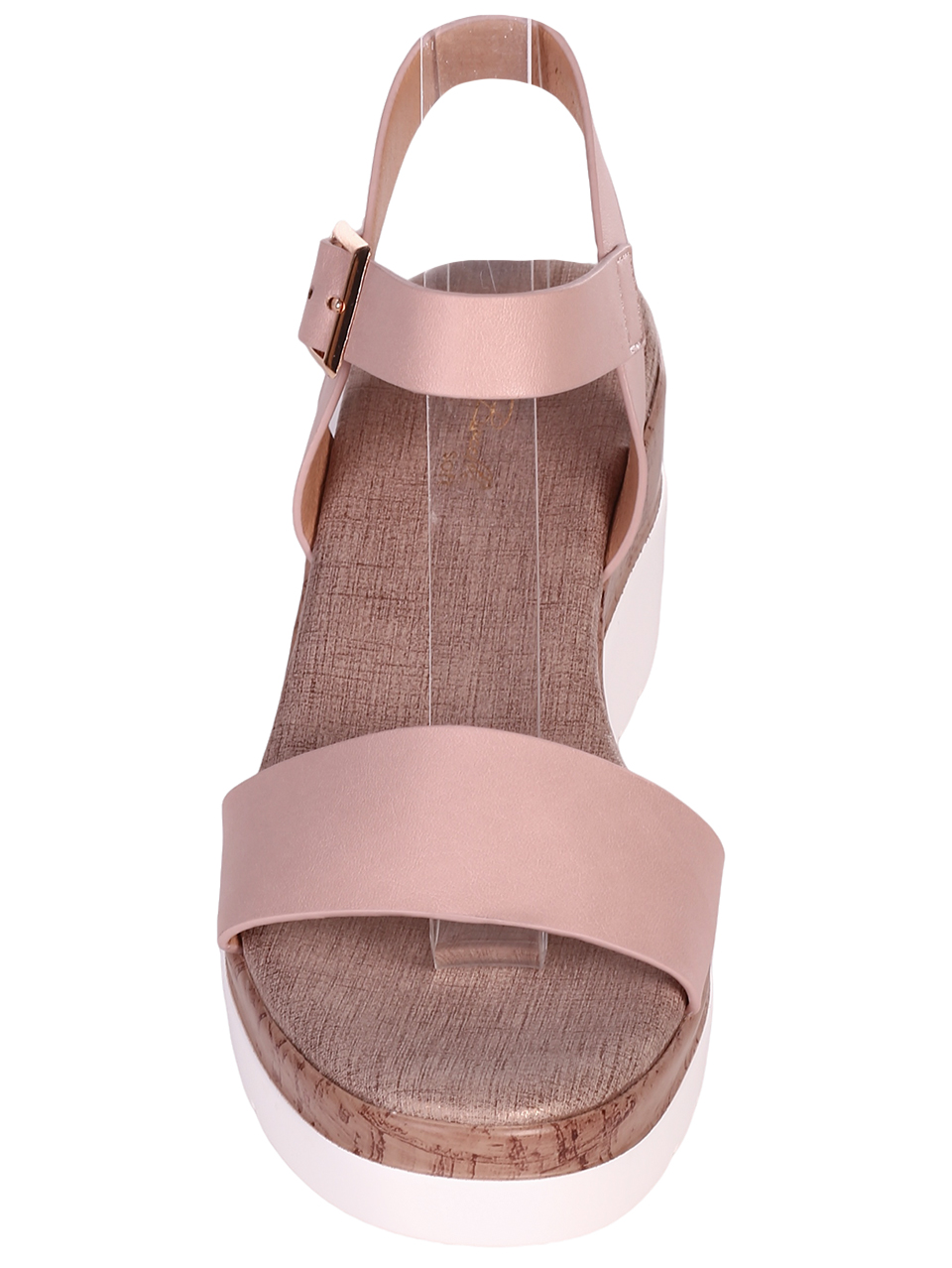 Ежедневни дамски сандали на платформа в розово 4H-23124 pink