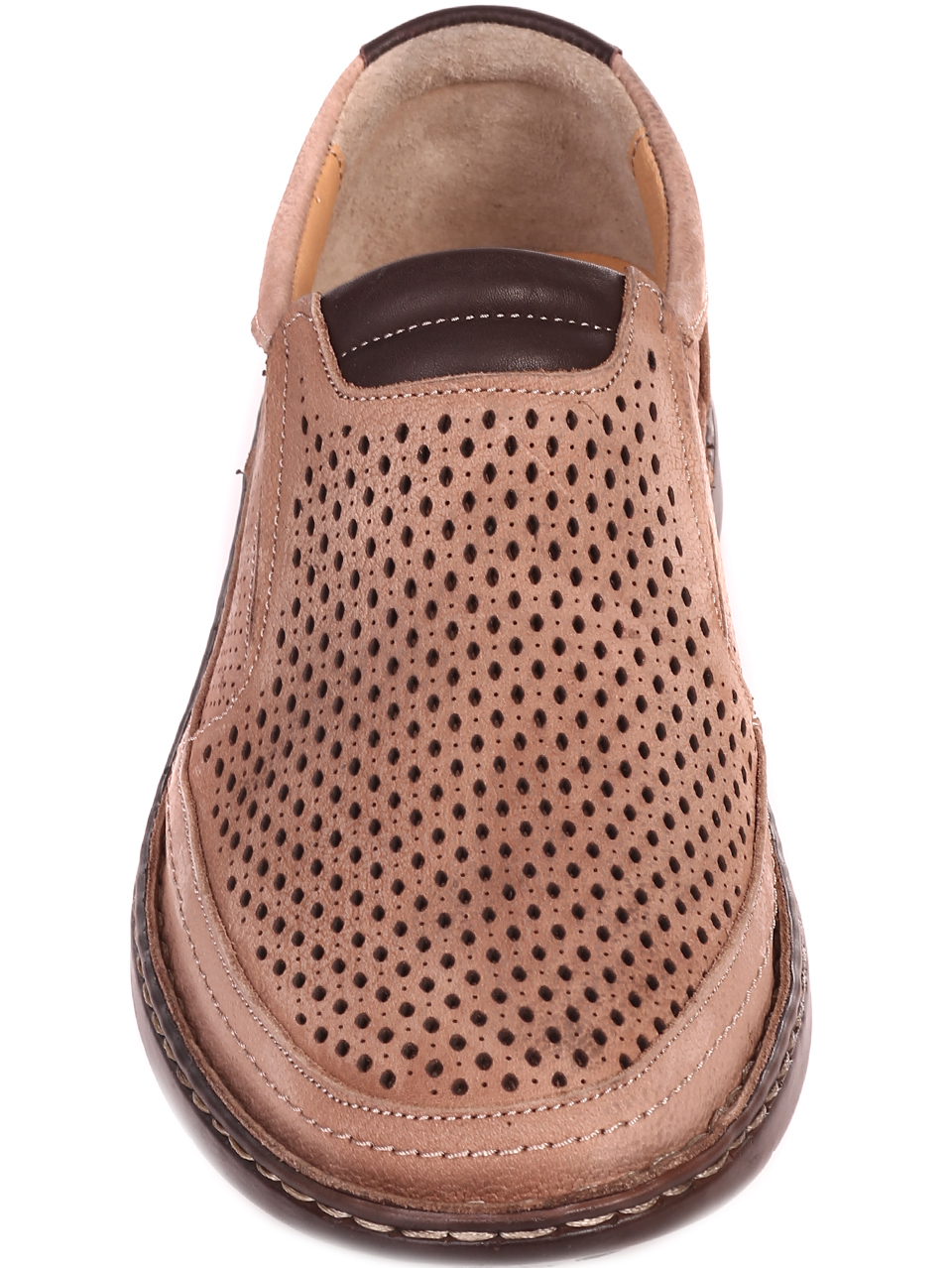 Ежедневни мъжки обувки от набук в бежово 7AT-23314 beige