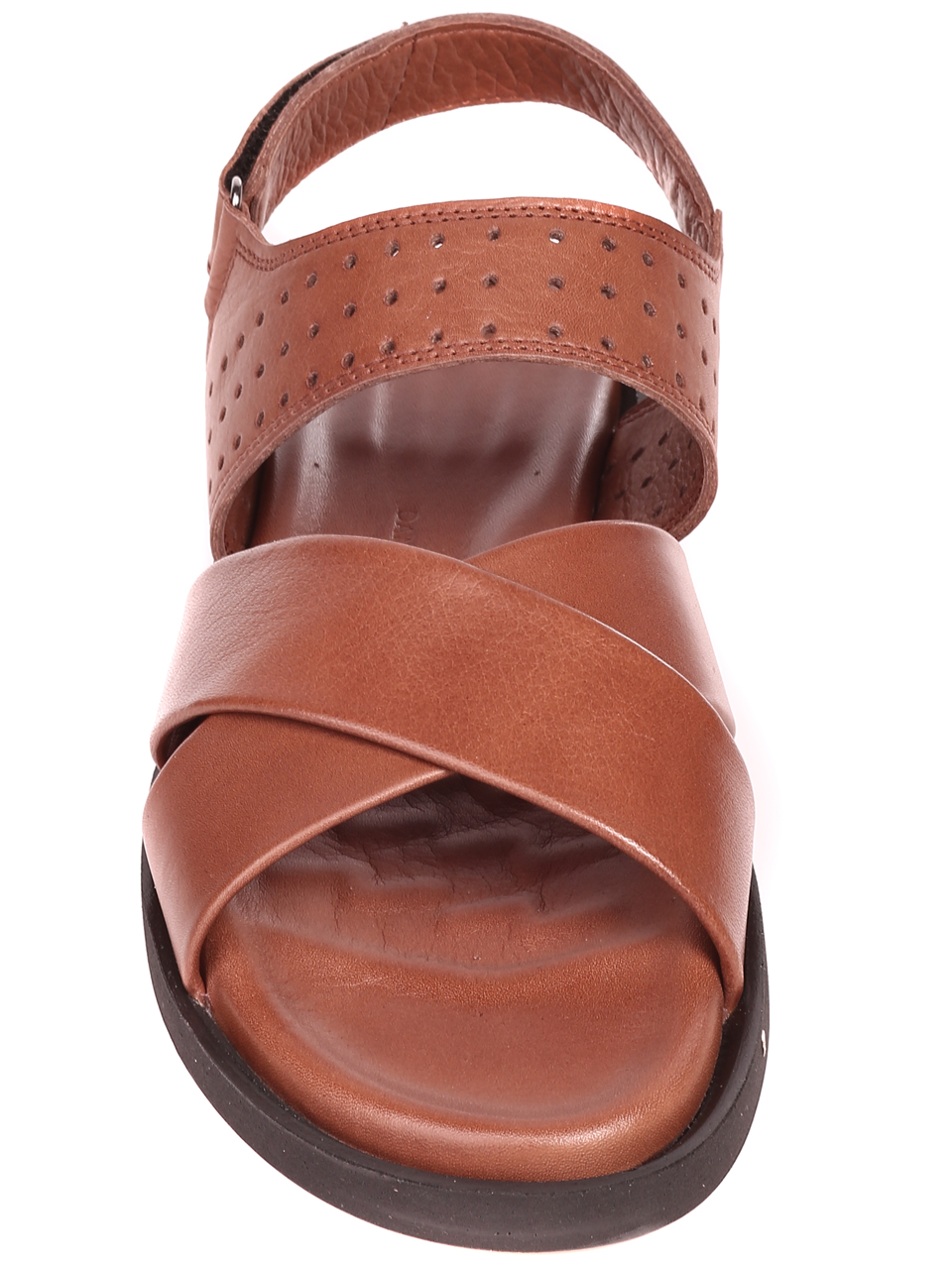 Ежедневни мъжки сандали от естествена кожа в кафяво 8AT-23321 lt.brown