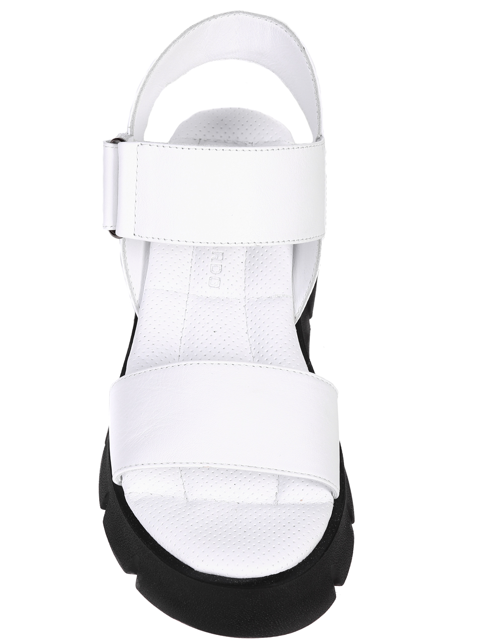 Ежедневни дамски комфортни сандали на платформа от естествена кожа 4AT-23327 white (22345)
