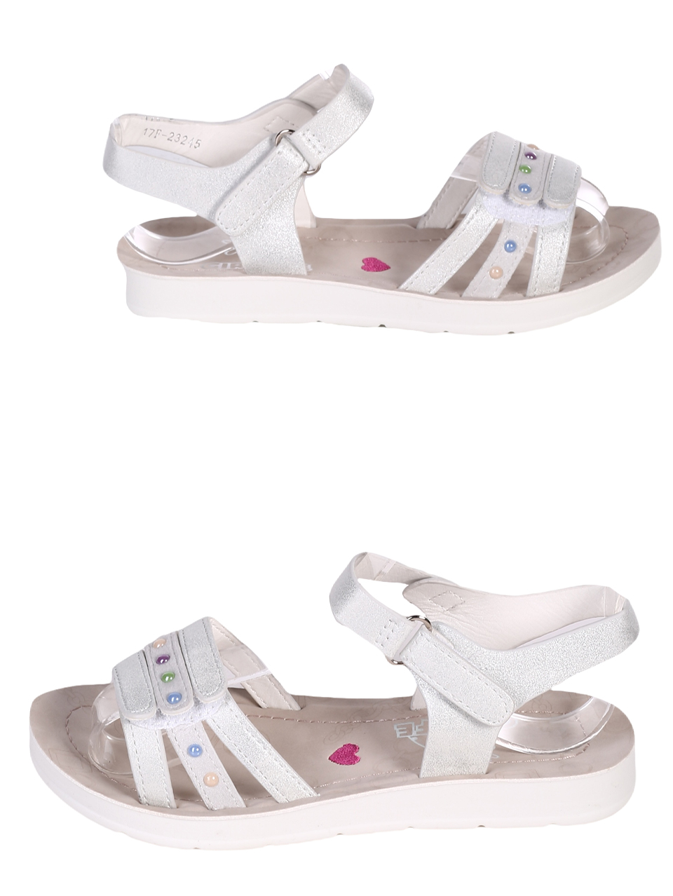 Ежедневни детски комфортни сандали в бяло 17F-23245 white