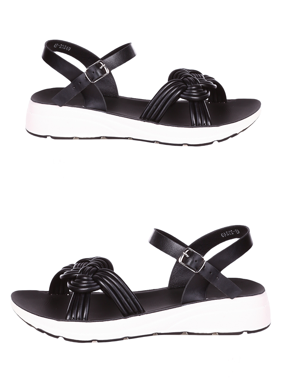Ежедневни даски сандали на платформа в черно 4F-23249 black