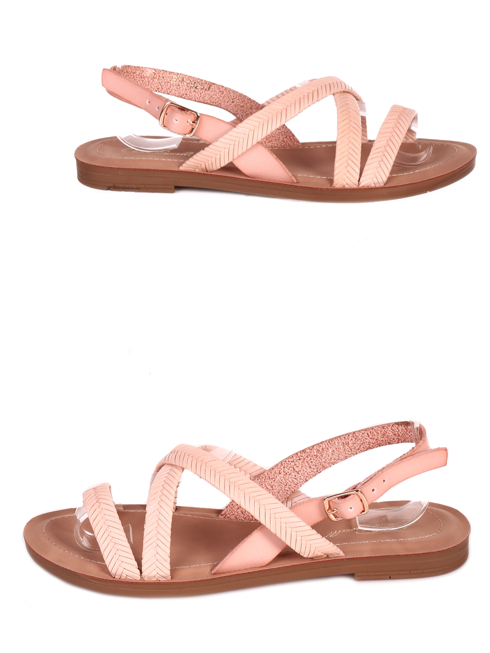 Ежедневни дамски равни сандали в розово 4F-23253 pink