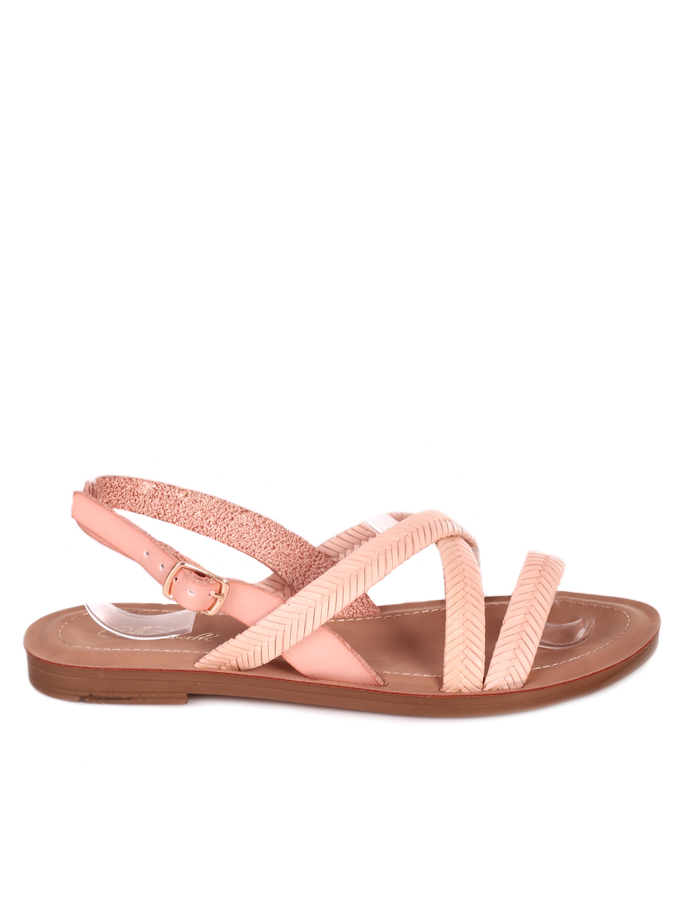 Ежедневни дамски равни сандали в розово 4F-23253 pink
