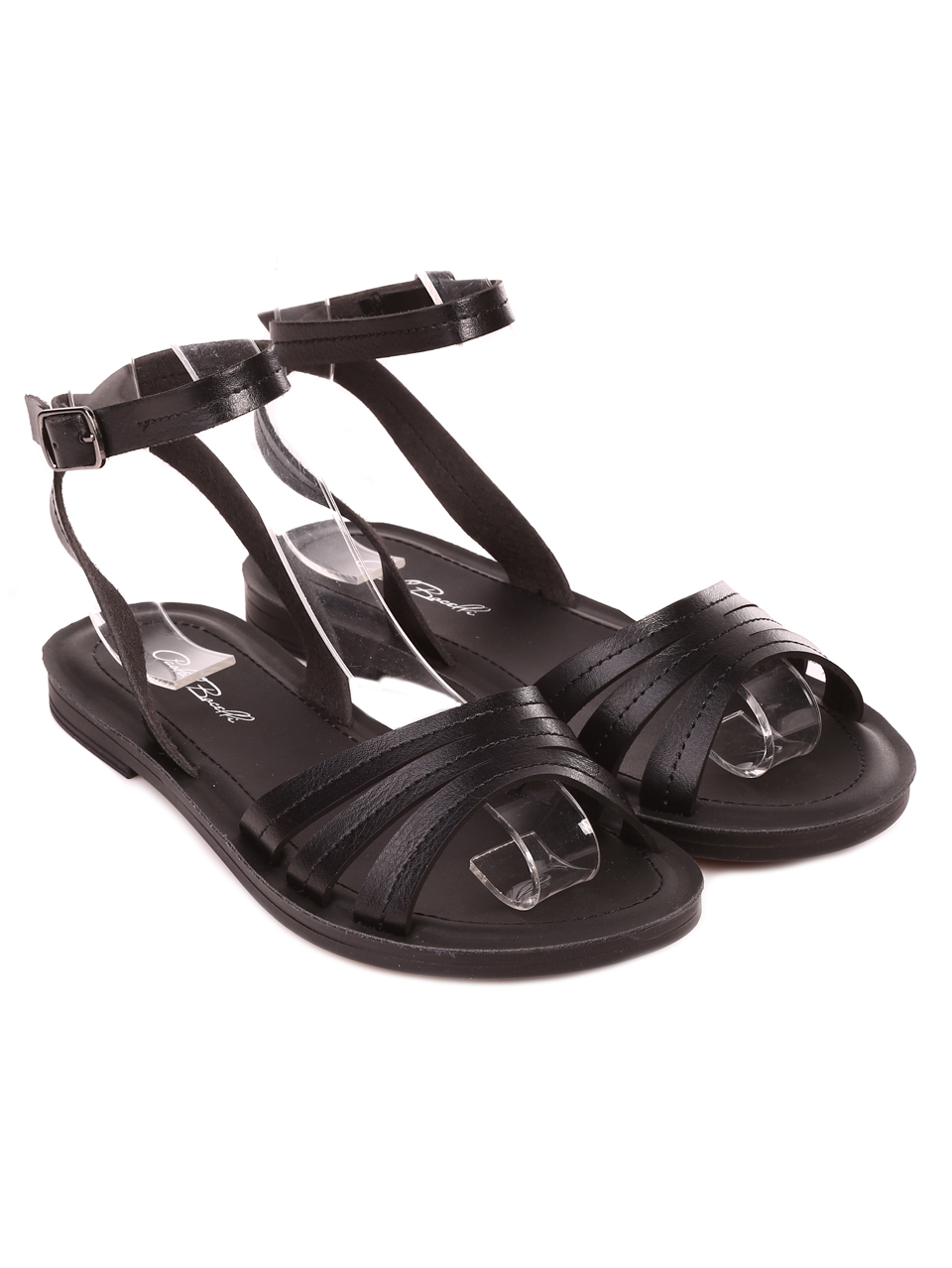 Ежедневни дамски равни сандали в черно 4F-23254 black