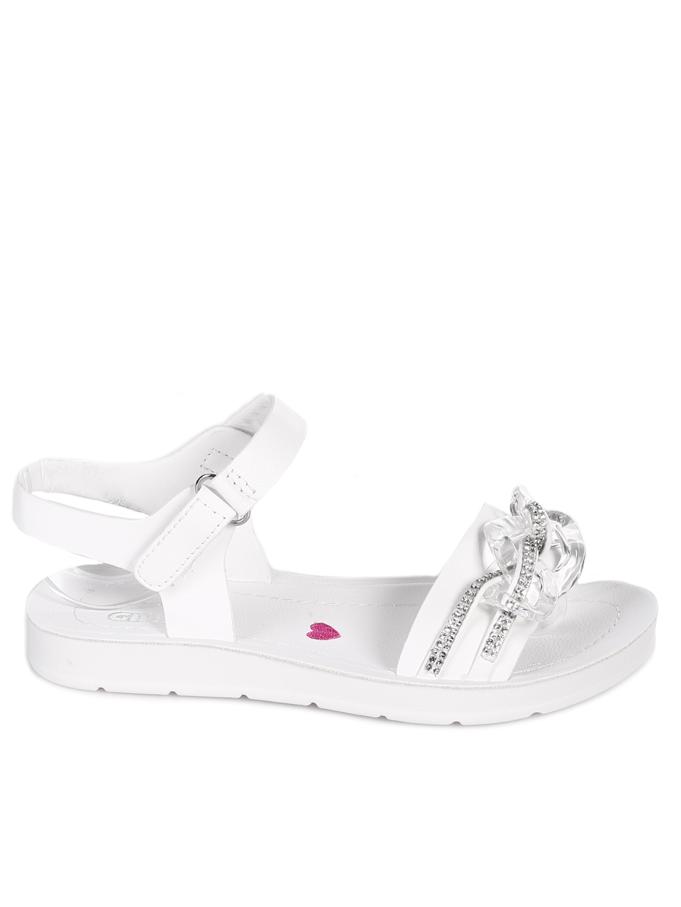 Ежедневни детски комфортни сандали в бяло 17F-23241 white