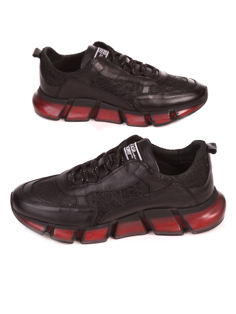 Мъжки обувки от естествена кожа в черно 14028 black
