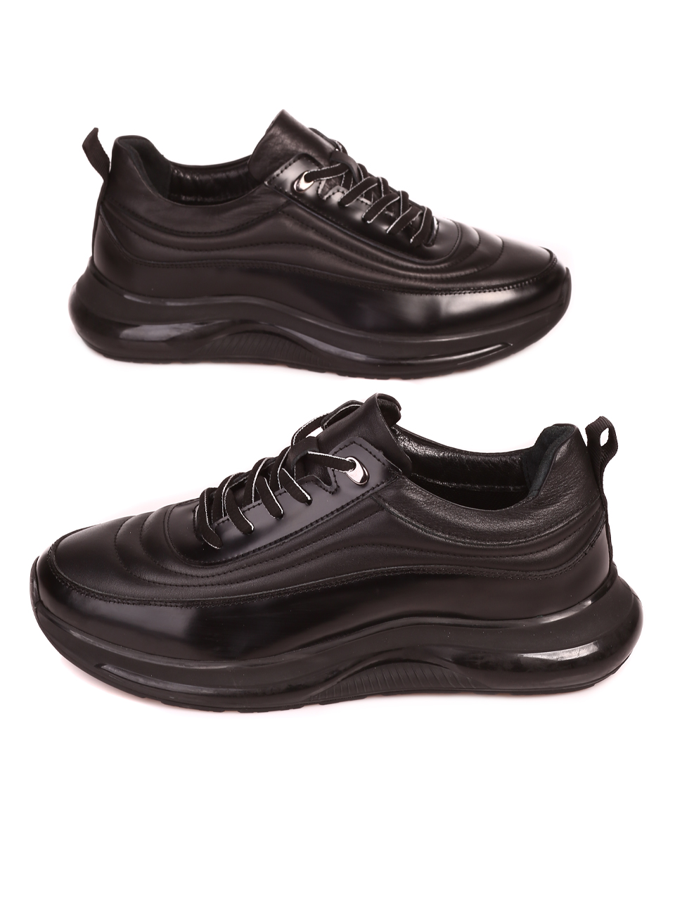 Мъжки обувки от естествена кожа в черно 16124 black