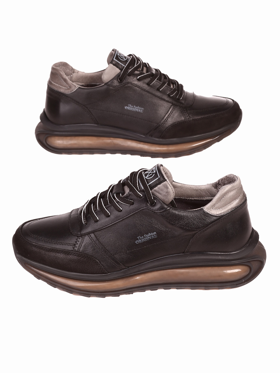 Мъжки обувки от естествена кожа в черно 17389 black