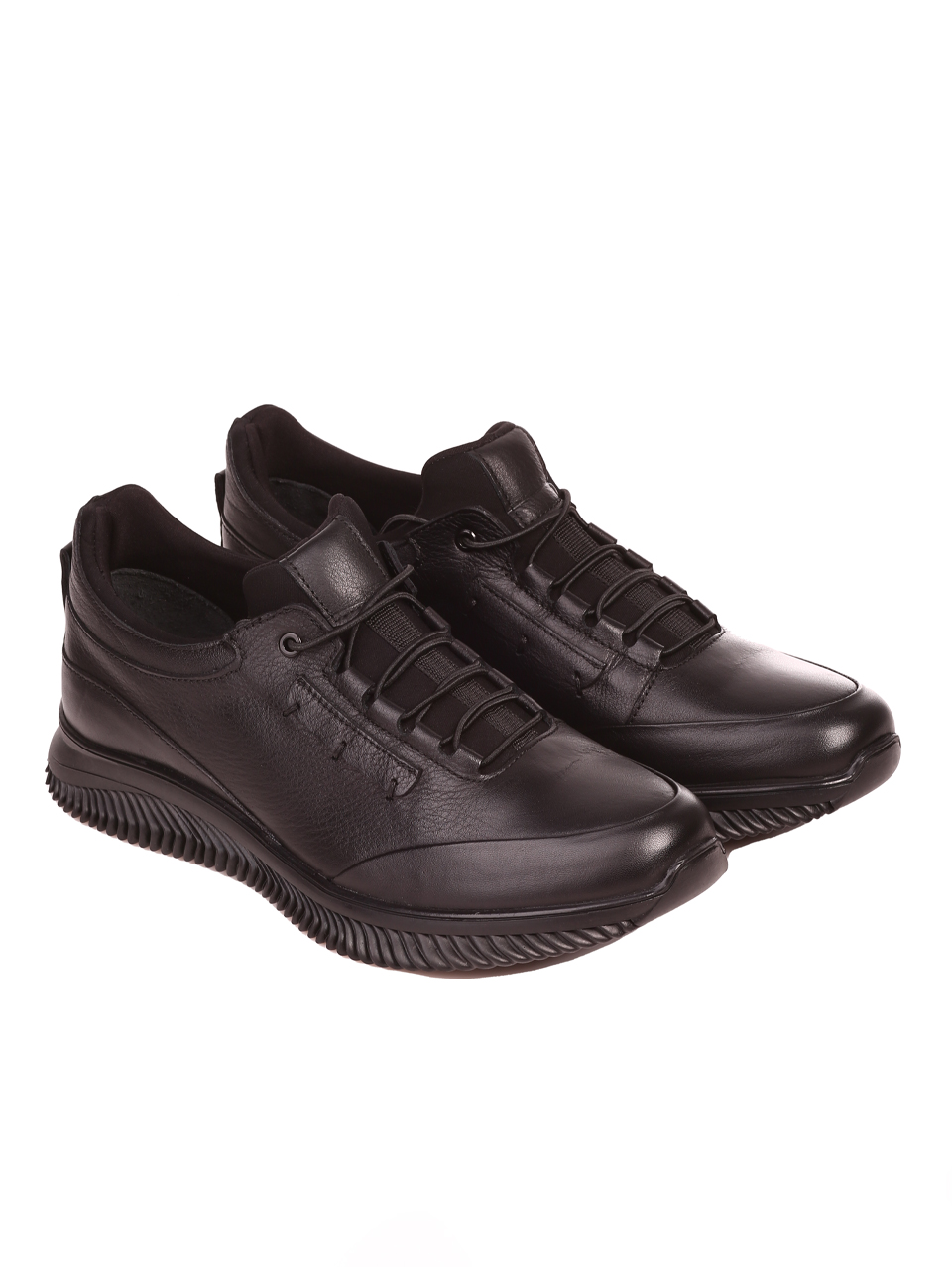 Мъжки обувки от естествена кожа в черно 5158 black