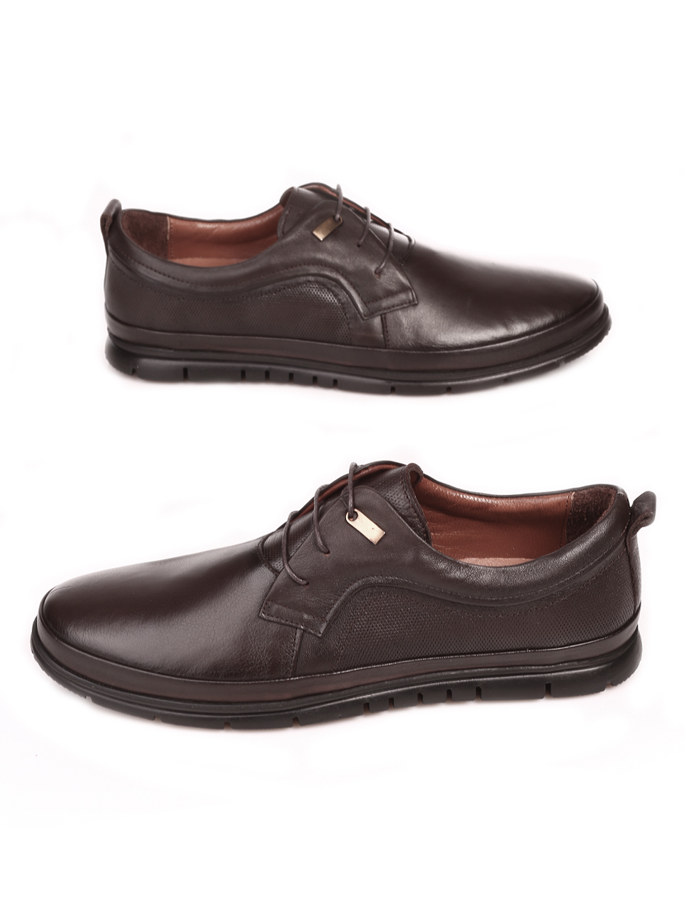 Мъжки обувки от естествена кожа в кафяво 5791 K-1 (5277) brown