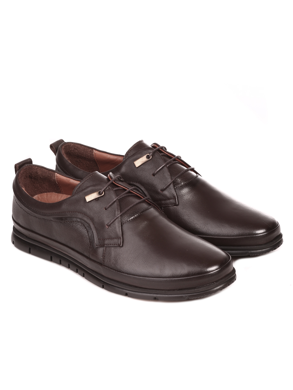 Мъжки обувки от естествена кожа в кафяво 5791 K-1 (5277) brown