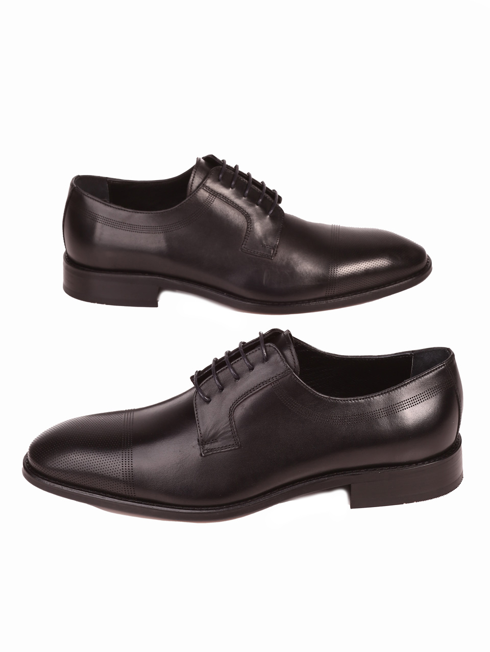 Мъжки елегатнти обувки от естествена кожа в черно 2069 S-1 black